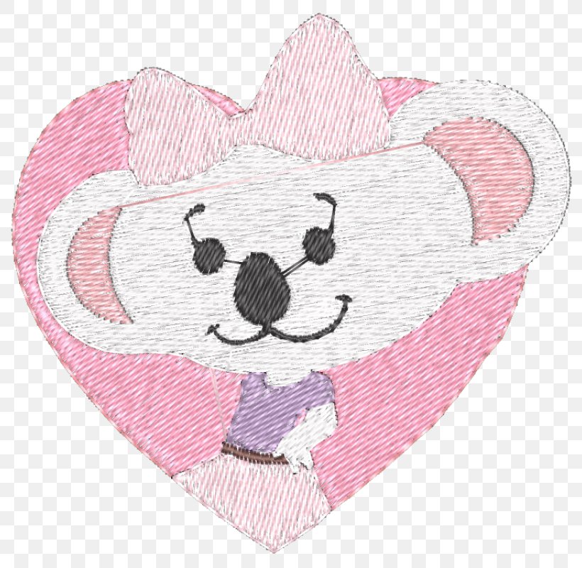 Textile Mammal Cartoon Pink M, PNG, 800x800px, Watercolor, Cartoon, Flower, Frame, Heart Download Free