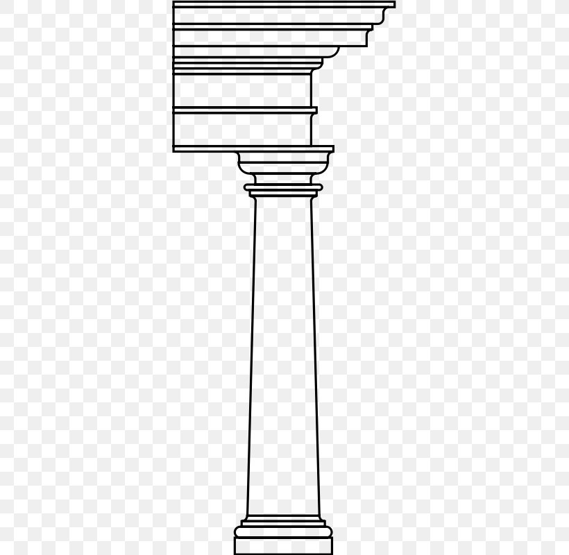 Column Classical Order Architecture Tuscan Order Clip Art, PNG, 323x800px, Column, Ancient Greek Architecture, Architecture, Area, Black And White Download Free