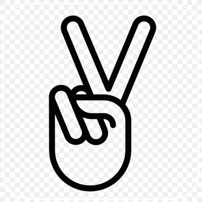 Peace Symbols Clip Art V Sign Image, PNG, 1024x1024px, Peace Symbols, Area, Black And White, Brand, Drawing Download Free