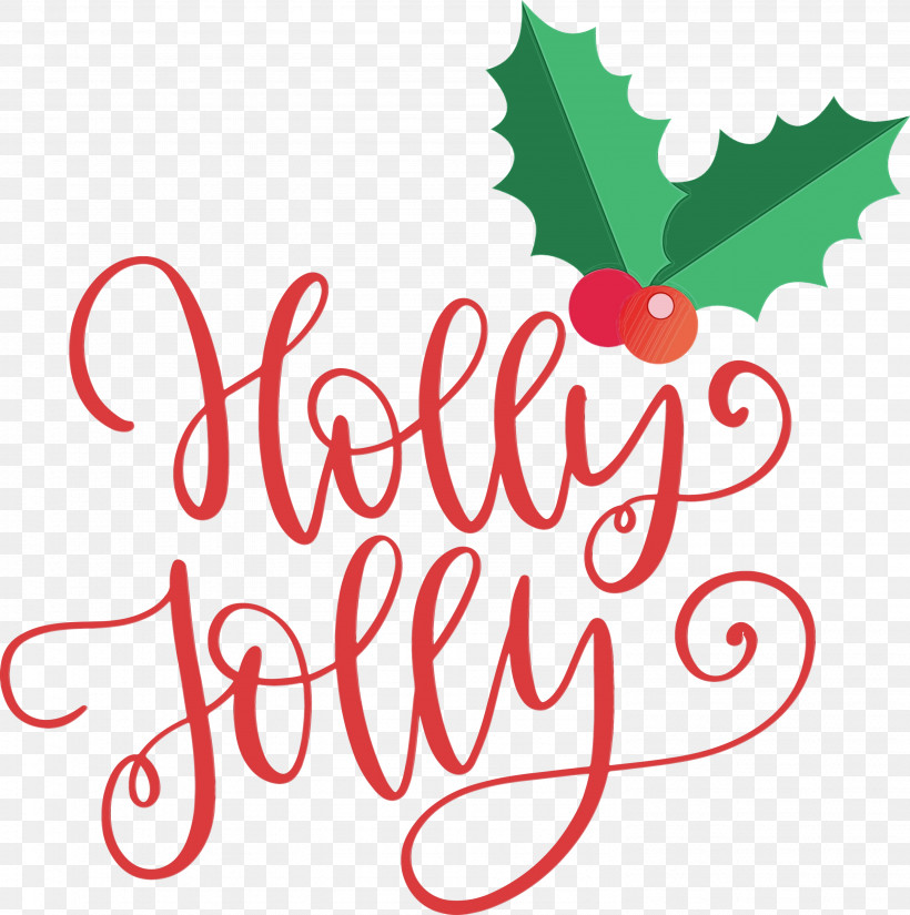 Logo Calligraphy Meter Leaf Petal, PNG, 2979x3000px, Holly Jolly, Calligraphy, Christmas, Fruit, Leaf Download Free