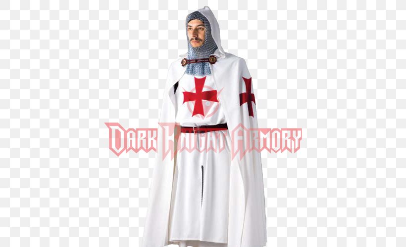 Robe Crusades Middle Ages Knights Templar, PNG, 500x500px, Robe, Cape, Cloak, Clothing, Costume Download Free