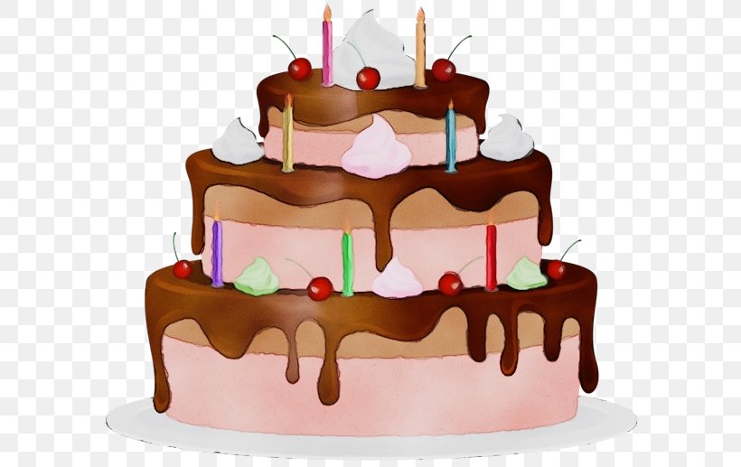 Birthday Cake, PNG, 600x517px, Watercolor, Baked Goods, Birthday Cake, Cake, Cake Decorating Download Free