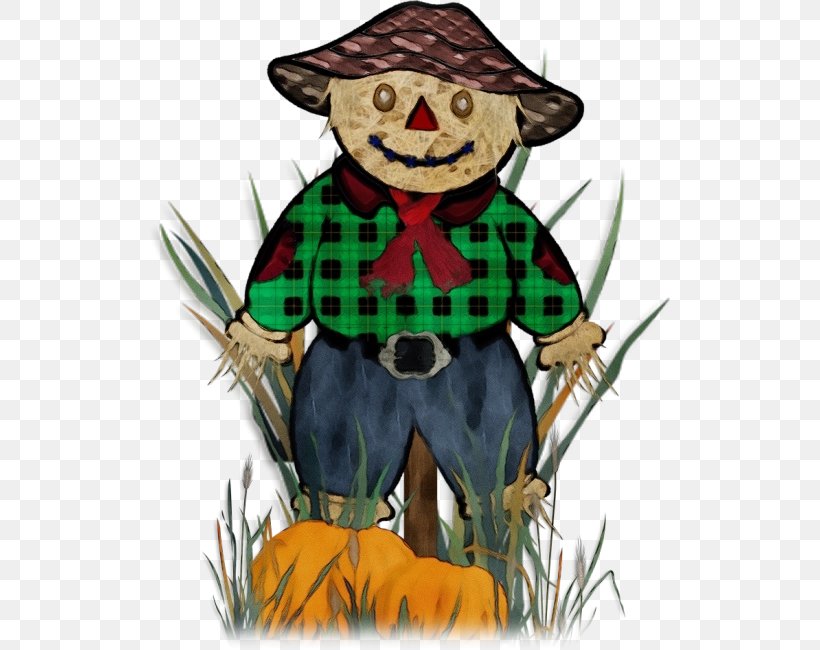 Cartoon Scarecrow Clip Art Fictional Character Costume, PNG, 524x650px, Watercolor, Agriculture, Cartoon, Costume, Fictional Character Download Free