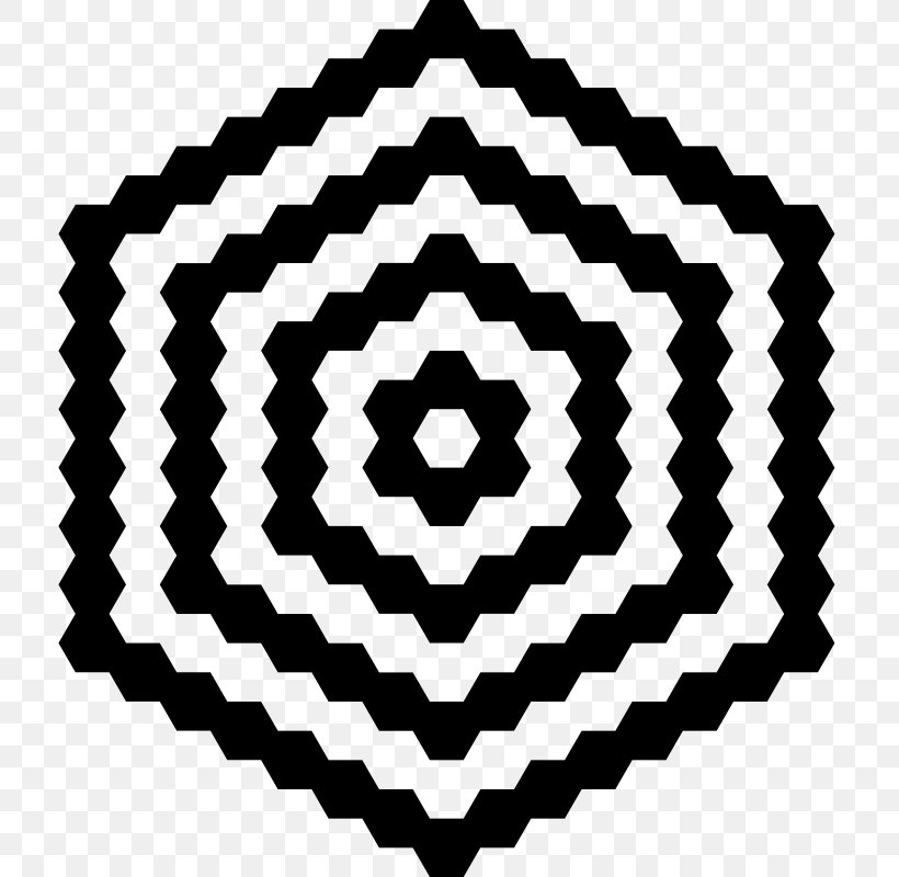 Hexagon Spiral Circle Triangle Clip Art, PNG, 800x800px, Hexagon, Area, Black, Black And White, Color Download Free