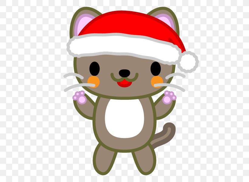 Santa Claus Cat Illustration Christmas Day Birthday, PNG, 600x600px, Santa Claus, Animal, Birthday, Cartoon, Cat Download Free