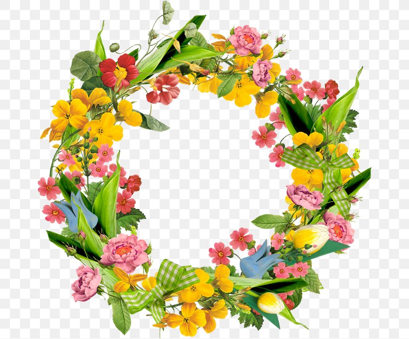 Wreath Garland Flower Clip Art, PNG, 670x681px, Wreath, Cut Flowers, Decor, Floral Design, Floristry Download Free