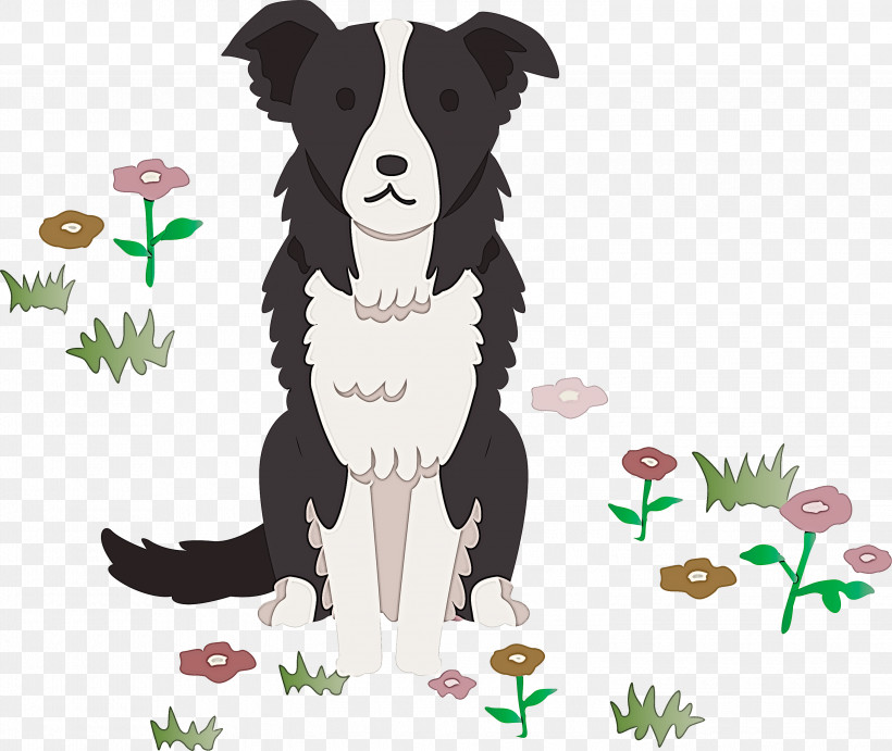 Border Collie, PNG, 3000x2529px, Dog, Australian Shepherd, Border Collie, Cartoon, Herding Dog Download Free