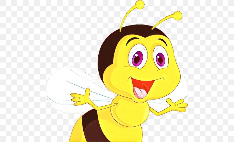 Cartoon Yellow Honeybee Insect Bee, PNG, 500x500px, Cartoon, Bee, Honeybee, Insect, Membranewinged Insect Download Free