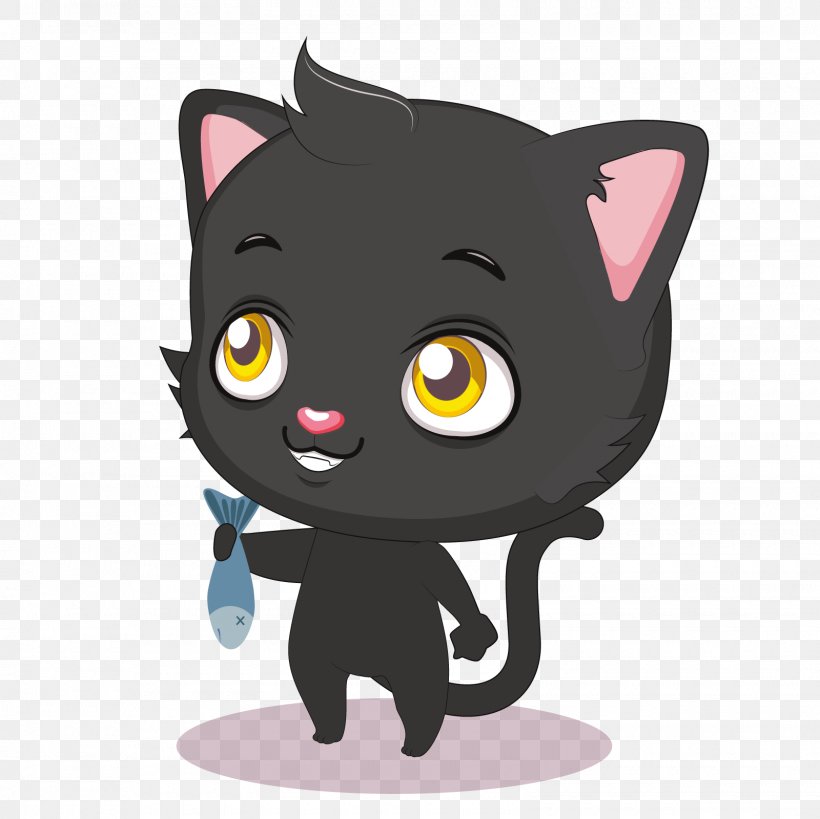 Korat Black Cat Kitten Whiskers Domestic Short-haired Cat, PNG, 1600x1600px, Korat, Black, Black Cat, Carnivoran, Cartoon Download Free
