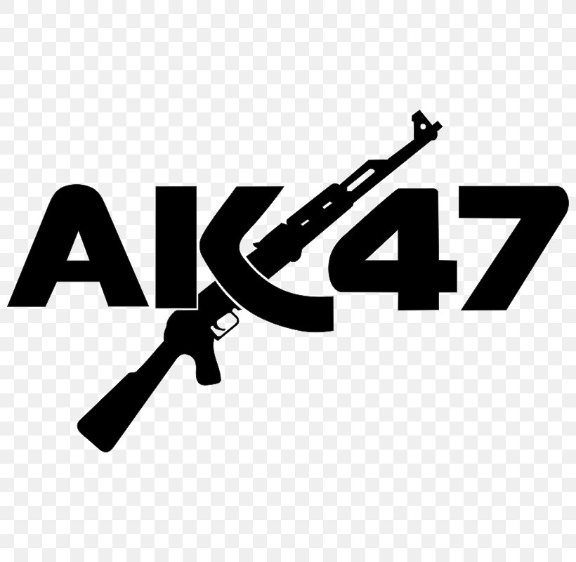 AK-47 Bumper Sticker Decal Logo, PNG, 800x800px, Sticker, Area, Black, Black And White, Brand Download Free