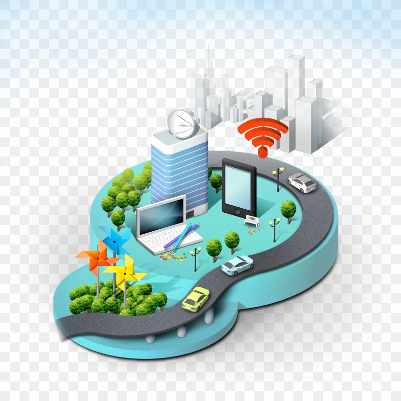 Smart City Royalty-free Clip Art, PNG, 4200x4200px, Smart City, Art, Drawing, Internet, Internet Of Things Download Free
