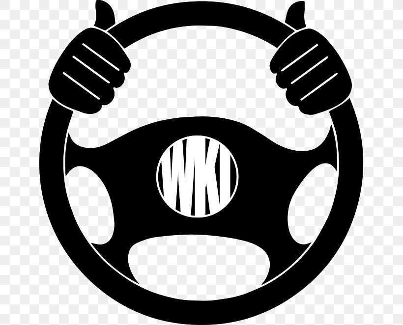 Car Motor Vehicle Steering Wheels Vector Graphics Driving, PNG, 659x662px, Car, Black And White, Driving, Motor Vehicle Steering Wheels, Rim Download Free