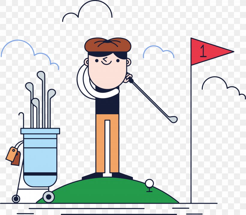 Golf Club Golfer Clip Art, PNG, 3608x3165px, Golf, Area, Cartoon, Driving Range, Golf Ball Download Free
