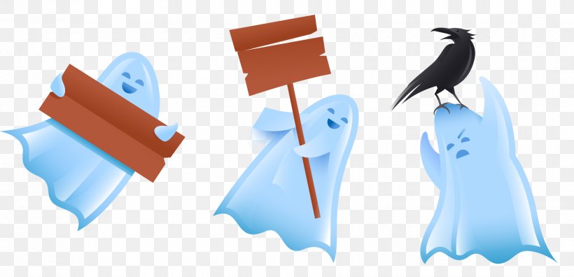 Halloween Ghost, PNG, 1755x848px, Halloween, Blue, Brand, Cartoon, Drawing Download Free