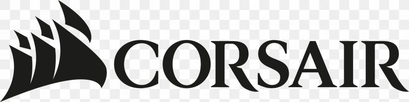 Corsair Components Logo Computer Memory Computer Hardware, PNG, 1772x446px, Corsair Components, Area, Black, Black And White, Brand Download Free