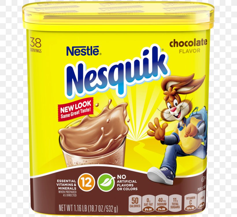 Drink Mix Nesquik Flavored Milk, PNG, 750x750px, Drink Mix, Added Sugar, Chocolate, Cocoa Solids, Flavor Download Free