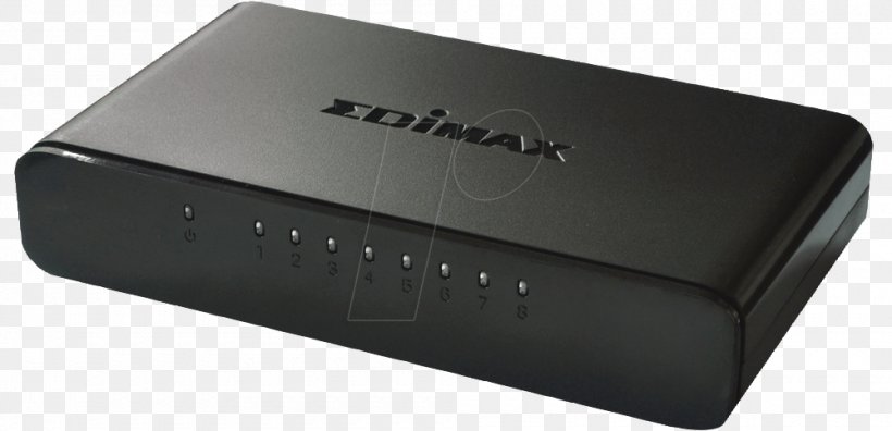 Wireless Access Points Wireless Router Network Switch Edimax Ethernet Ports Desktop Switch Gigabit Ethernet, PNG, 1000x483px, Wireless Access Points, Audio Receiver, Computer Port, Edimax, Electronic Device Download Free