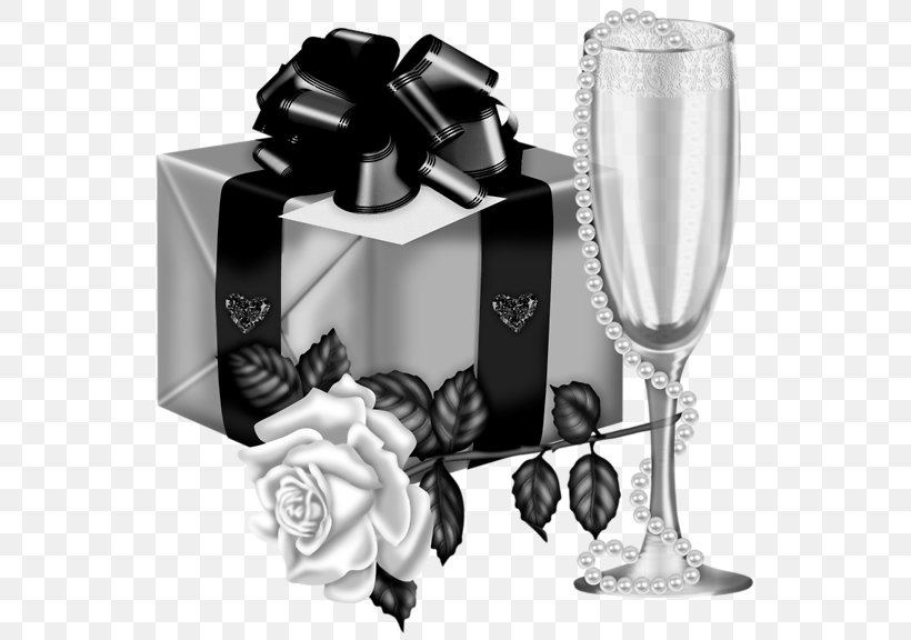 Gift Wrapping Birthday Christmas Clip Art, PNG, 546x576px, Gift, Balloon, Birthday, Black And White, Box Download Free