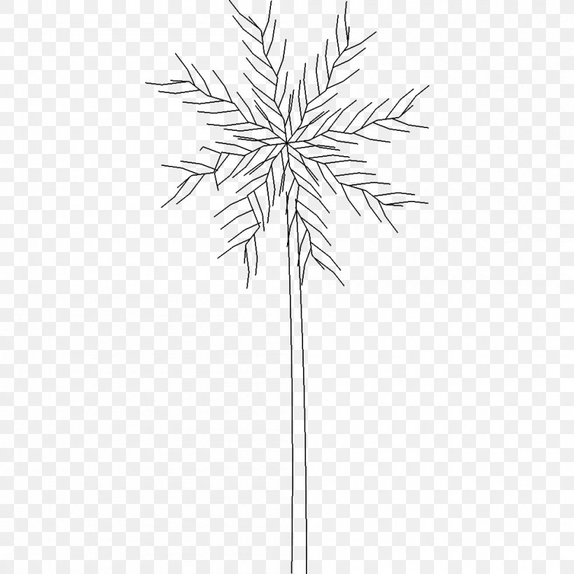 Twig AutoCAD .dwg Drawing Computer-aided Design, PNG, 1000x1000px, Twig, Arecaceae, Autocad, Autocad Dxf, Black And White Download Free