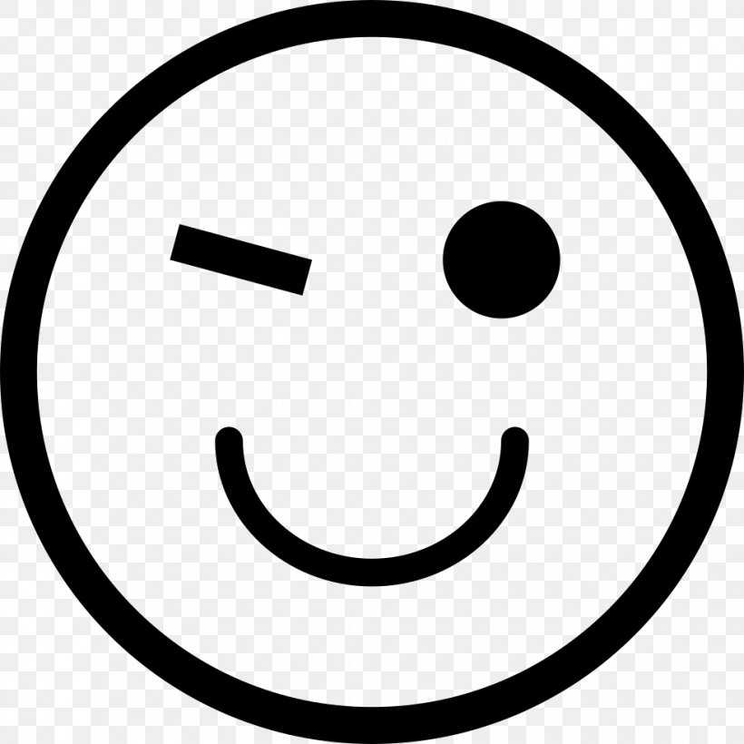 Emoticon Smiley, PNG, 980x980px, Emoticon, Area, Black And White, Face, Facial Expression Download Free