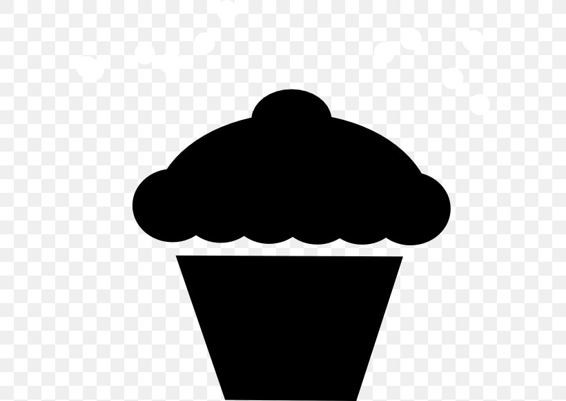 Cupcake Muffin Bakery Clip Art, PNG, 600x582px, Cupcake, Bakery, Black, Black And White, Bread Download Free