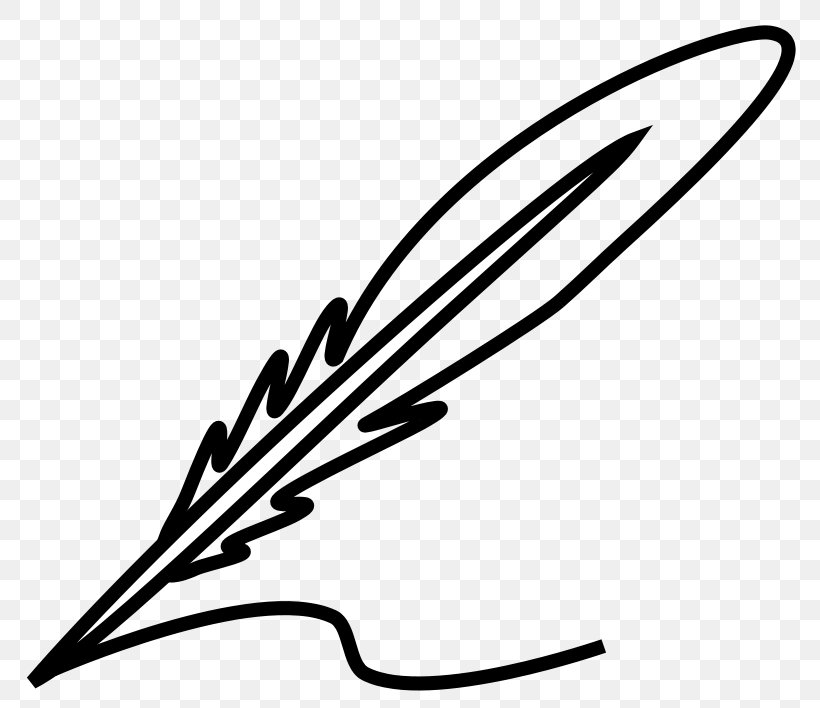 Feather Quill Clip Art, PNG, 800x708px, Feather, Artwork, Black And White, Color, Drawing Download Free