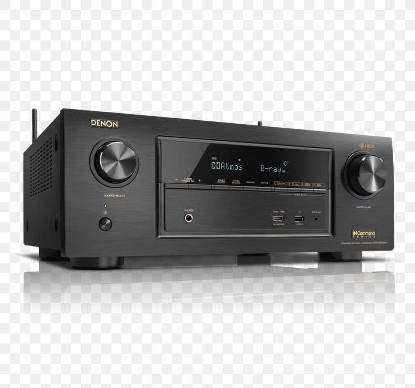 Denon AVR-X3400H 7.2 Channel AV Receiver Denon AVR X3400H Dolby Atmos, PNG, 768x768px, 4k Resolution, 51 Surround Sound, Av Receiver, Audio, Audio Equipment Download Free