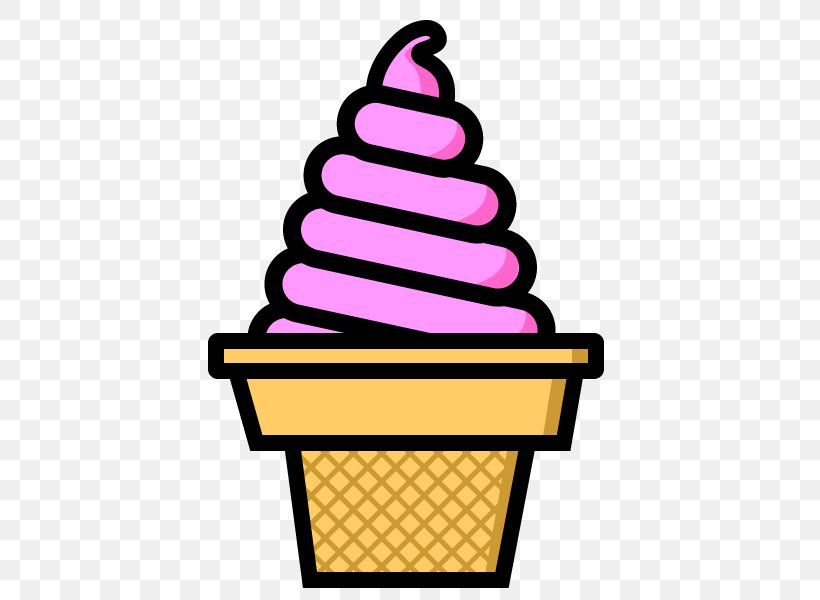 Ice Cream Cones Soft Serve Strawberry Clip Art, PNG, 600x600px, Ice Cream Cones, Artwork, Black And White, Cone, Food Download Free