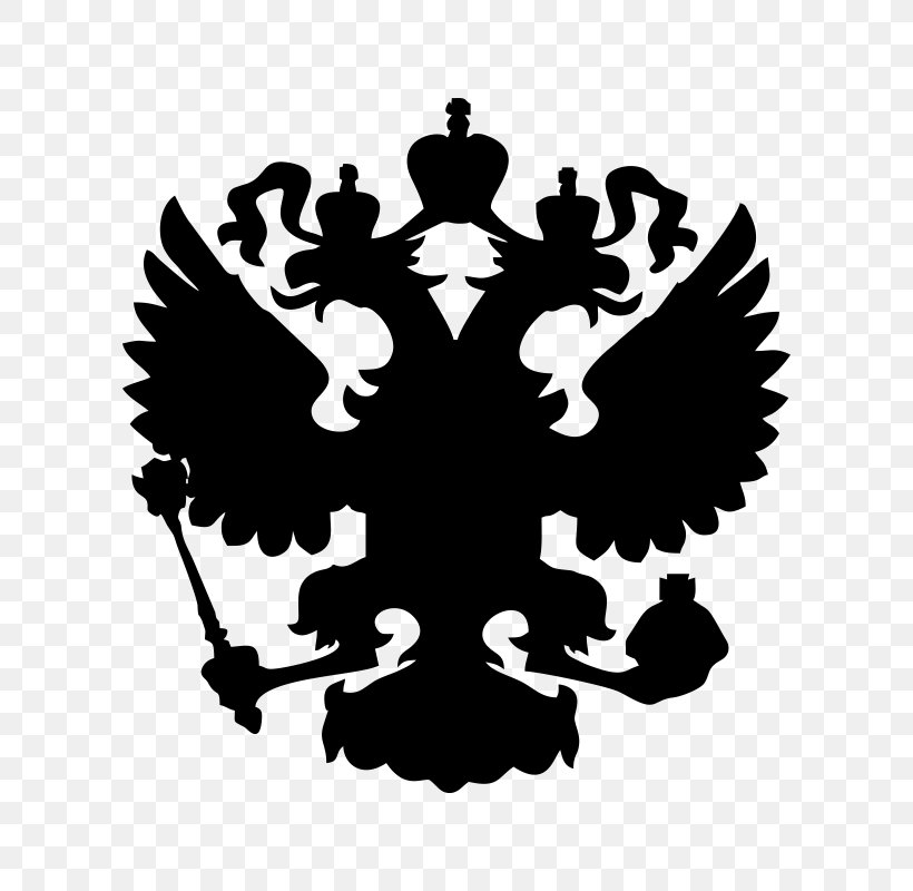 Coat Of Arms Of Russia Double-headed Eagle Symbol, PNG, 800x800px, Russia, Banner, Black And White, Coat Of Arms Of Russia, Crest Download Free