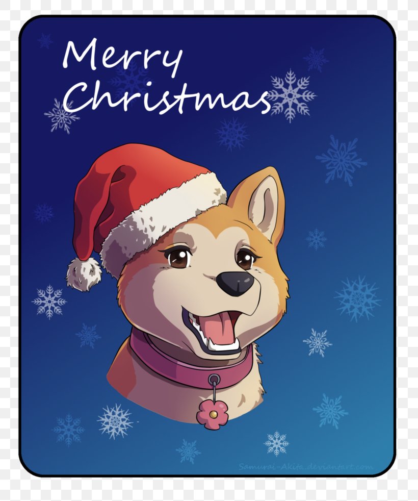 Akita Canidae Santa Claus Art Christmas Ornament, PNG, 814x982px, Akita, Art, Artist, Canidae, Carnivoran Download Free