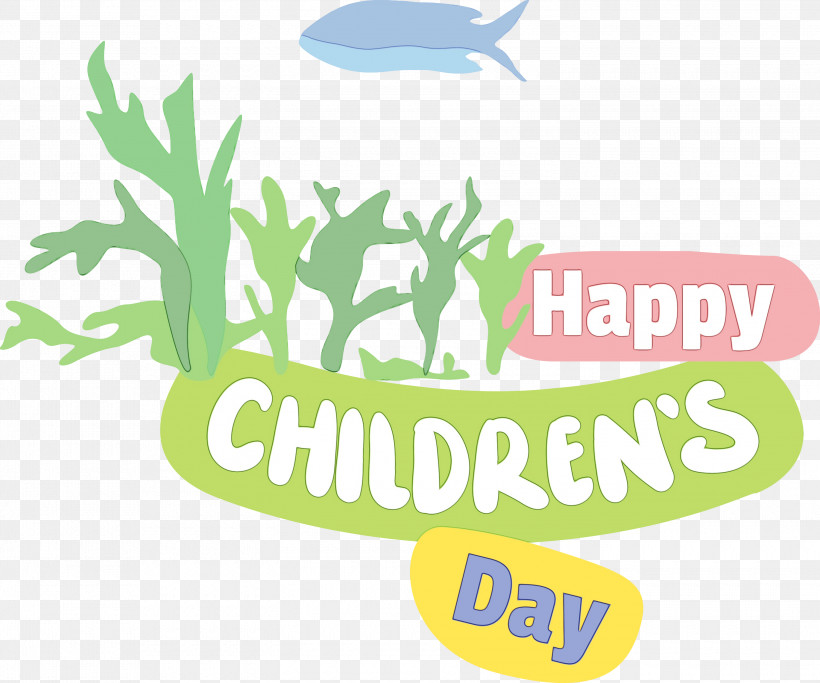 Logo Font Line Green Text, PNG, 3000x2499px, Childrens Day, Geometry, Green, Happy Childrens Day, Line Download Free