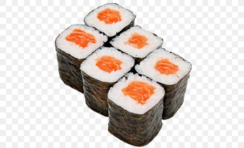 Makizushi Sushi Smoked Salmon California Roll Tempura, PNG, 500x500px, Makizushi, Asian Food, Atlantic Salmon, California Roll, Cheese Download Free