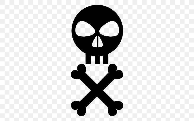 Skull And Crossbones, PNG, 512x512px, Skull And Crossbones, Black And White, Bone, Cross, Death Download Free