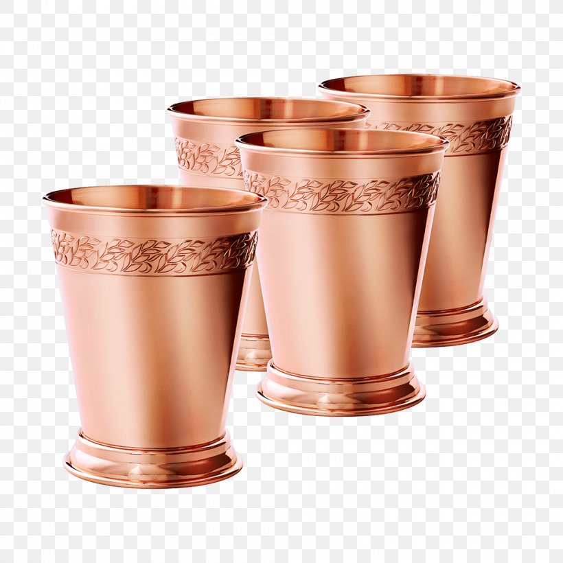 Mint Julep Copper Cocktail Moscow Mule Glass, PNG, 1000x1000px, Mint Julep, Alcoholic Drink, Brass, Cocktail, Copper Download Free