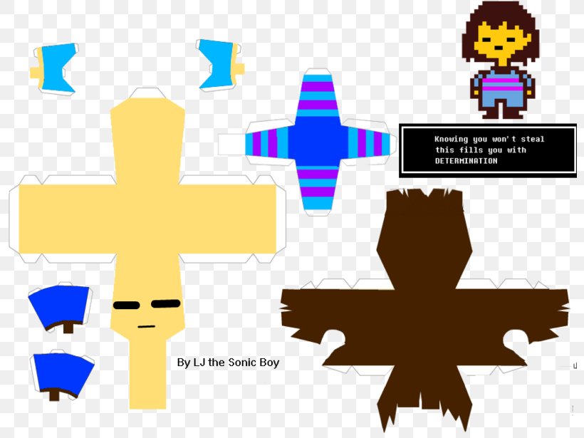 Undertale Paper Model Origami Physical Model Png 800x615px