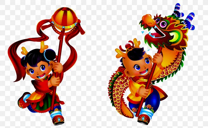 Dragon Dance Lion Dance Chinese New Year, PNG, 1024x634px, Dragon Dance, Art, Cartoon, Chinese Calendar, Chinese New Year Download Free