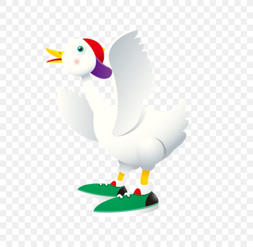 Duck Goose Cygnini Chicken Cartoon, PNG, 800x800px, Duck, Animation, Art, Beak, Bird Download Free