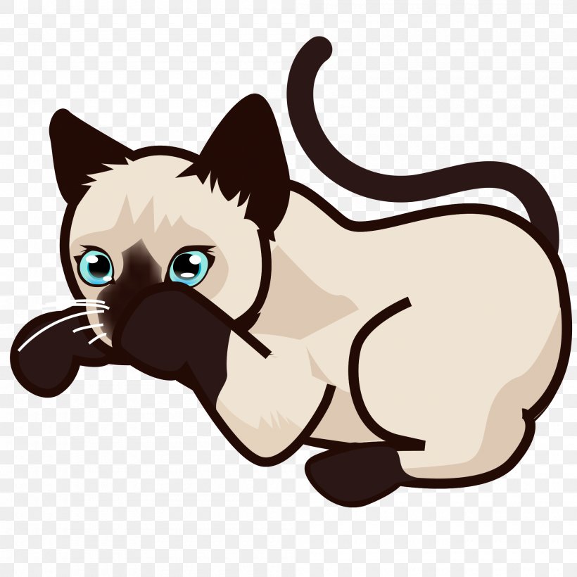 Siamese Cat Kitten African Wildcat Black Cat Clip Art, PNG, 2000x2000px, Siamese Cat, African Wildcat, Black Cat, Carnivoran, Cartoon Download Free