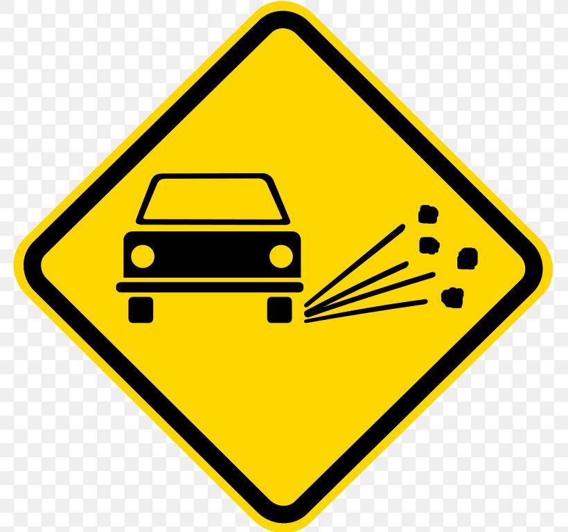 Traffic Sign Loose Chippings Warning Sign Road, PNG, 783x768px, Traffic Sign, Area, Gravel Road, Hazard, Loose Chippings Download Free