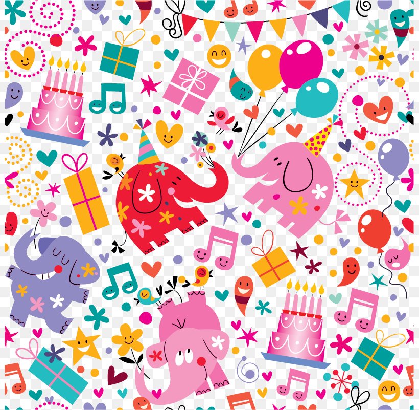 Birthday Pattern, PNG, 801x801px, Birthday, Area, Art, Childrens Party, Gift Download Free