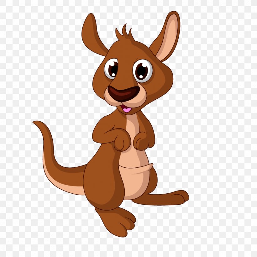 Cartoon Kangaroo Illustration, PNG, 1010x1010px, Cartoon, Animation, Carnivoran, Cat Like Mammal, Cuteness Download Free