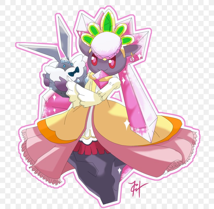 Diancie Pokémon Drawing Fan Art, PNG, 800x800px, Watercolor, Cartoon, Flower, Frame, Heart Download Free