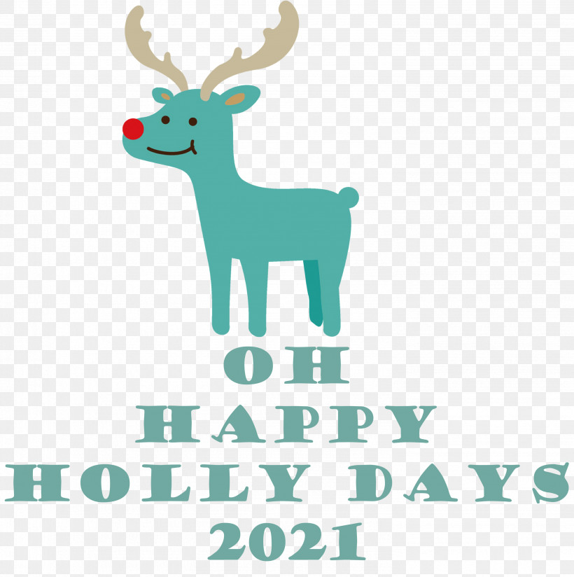 Happy Holly Days Christmas Holiday, PNG, 2983x3000px, Christmas, Anniversary, Antler, Deer, Happiness Download Free