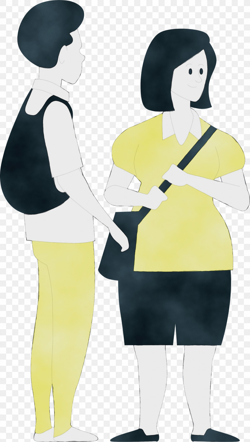 Human Yellow Conversation Behavior, PNG, 1696x3000px, Watercolor, Behavior, Conversation, Human, Paint Download Free