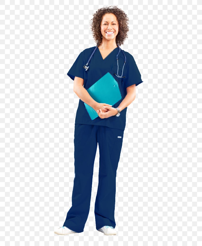 Scrubs Sleeve Physician Stethoscope Uniform, PNG, 473x1000px, Scrubs, Arm, Blue, Costume, Electric Blue Download Free