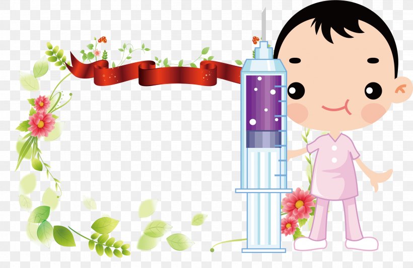 International Nurses Day Syringe Nursing, PNG, 2608x1698px, Watercolor, Cartoon, Flower, Frame, Heart Download Free