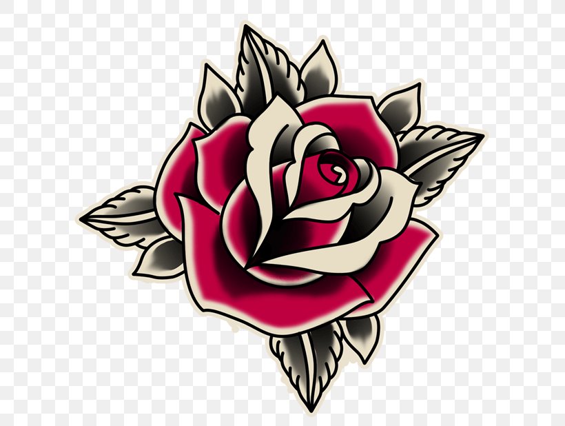 Rose Old School (tattoo) Sticker, PNG, 618x618px, Rose, Art, Cut Flowers, Flora, Flower Download Free