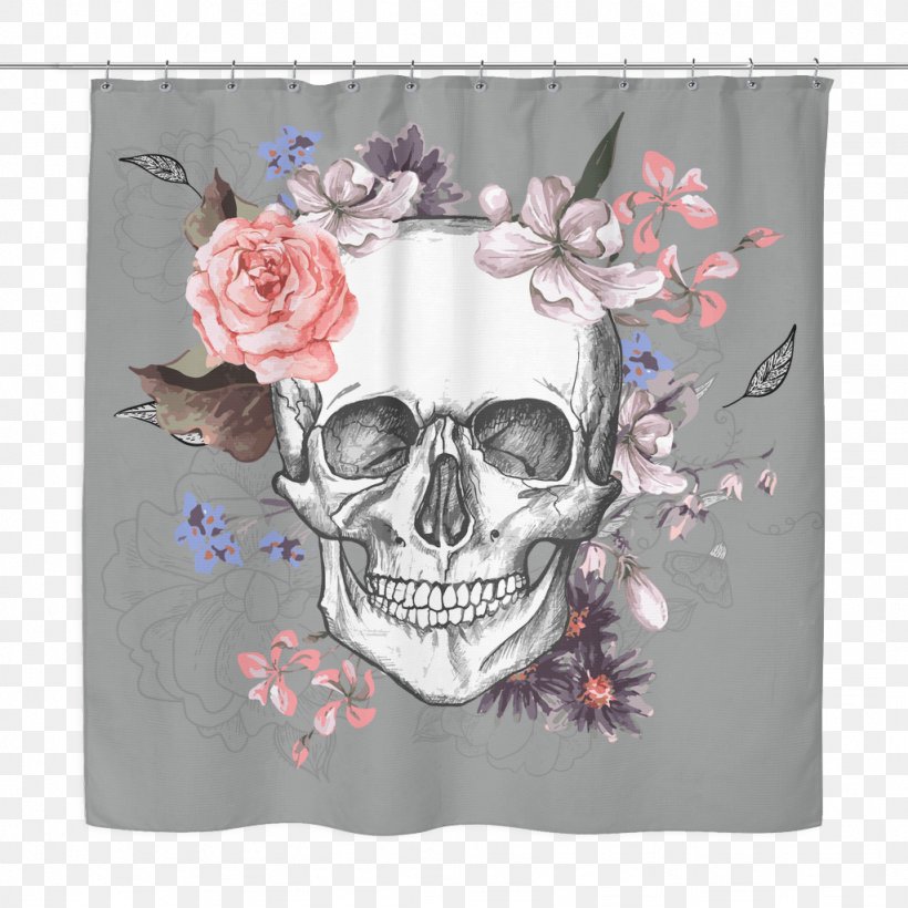 Skull Flower Calavera Floral Design, PNG, 1024x1024px, Skull, Bone, Calavera, Day Of The Dead, Depositphotos Download Free