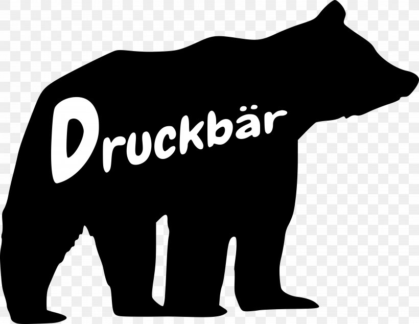 Bear Dog Logo Canidae Font, PNG, 7531x5827px, Bear, Article, Black, Black And White, Black M Download Free