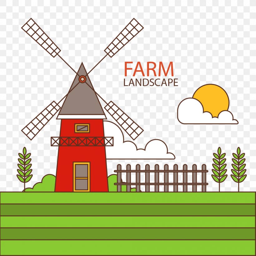 Vector Graphics Windmill Image Design, PNG, 1000x1000px, Windmill, Advertising, Area, Brand, Diagram Download Free